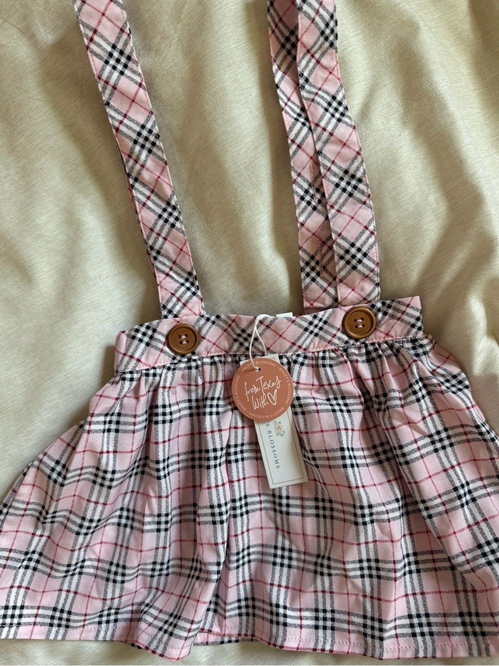 Bailey’s Blossoms Pink and Black Plaid Dress